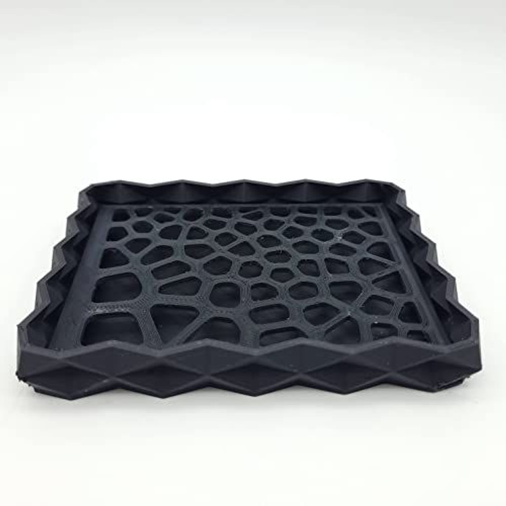 Porte-savons - Porte-savon éco-responsable à facettes rectangulaires, imprimé en 3D en matière biosourcée à base d'amidon de maïs - BEN-J-3DCRÉA