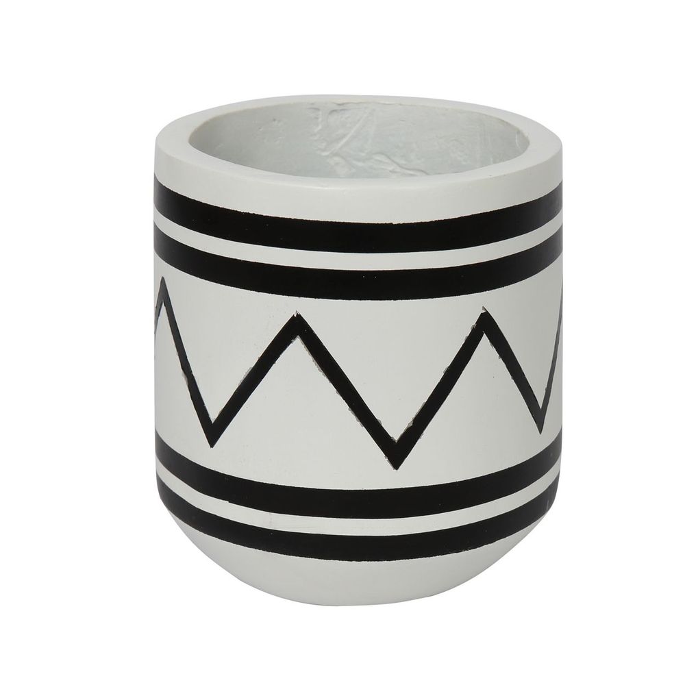 Vases - Le Porte-Plante Santorini - Blanc Noir - BAZAR BIZAR LIVING