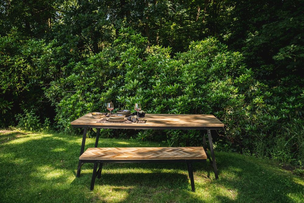 Bancs - Le Banc Chevrons - Naturel - 150 - BAZAR BIZAR LIVING