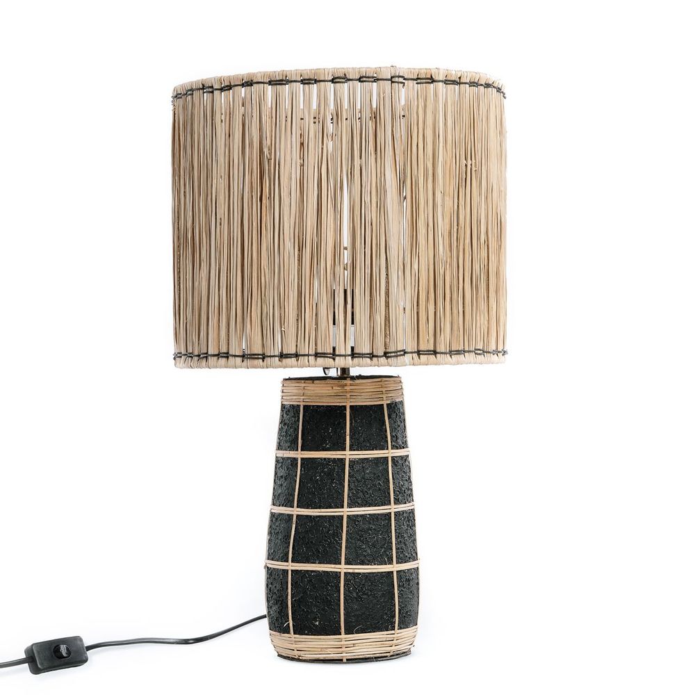 Desk lamps - The Skiathos Table Lamp - Natural Black - BAZAR BIZAR LIVING