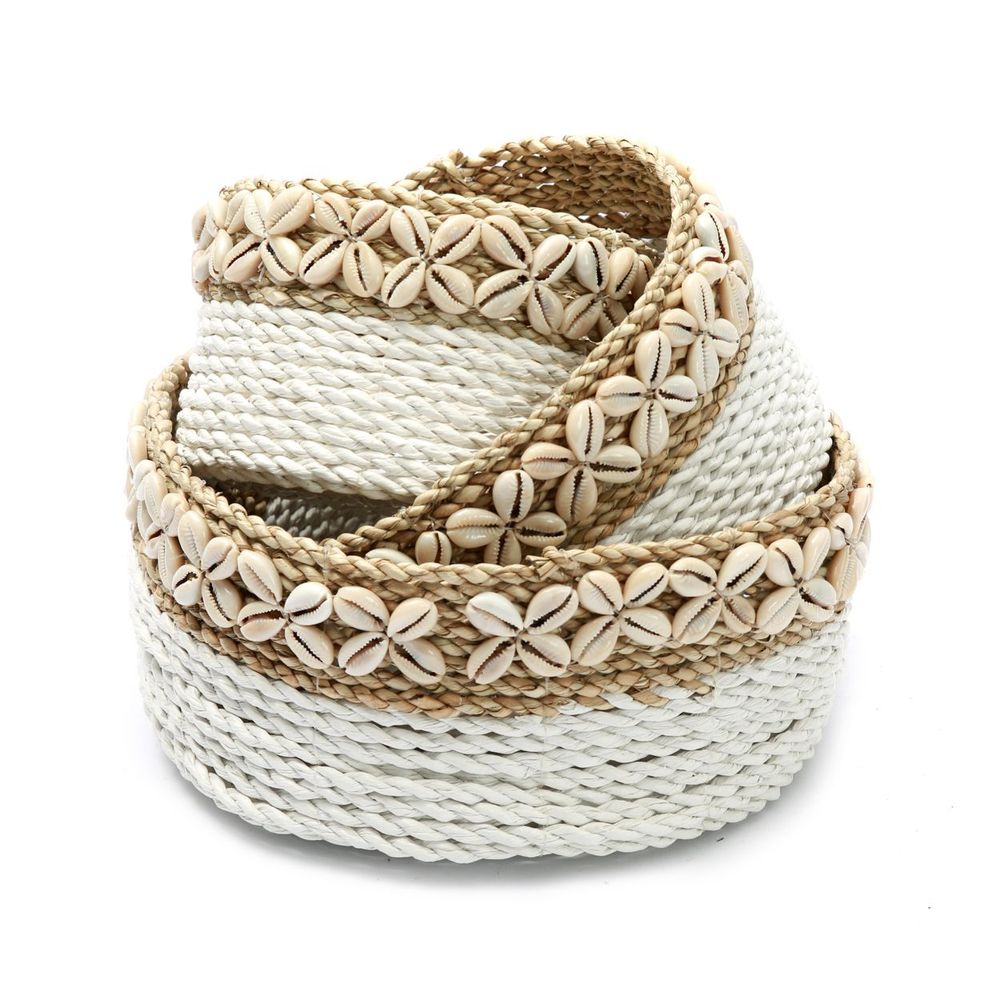 Coffrets et boîtes - Les Paniers White Sunday - Naturel Blanc - Lot de 3 - BAZAR BIZAR LIVING