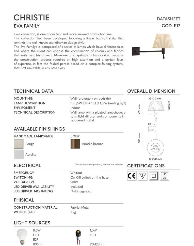 Wall lamps - E17 Pleated Wall Lamp Exclusive Handmade in Italy - LIGHTINUP