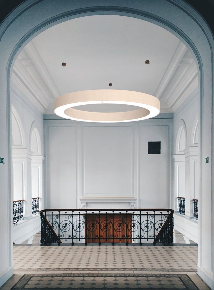 Hanging lights - R2 Big Suspension Pleated Lampshade Exclusive Handmade in Italy - LIGHTINUP