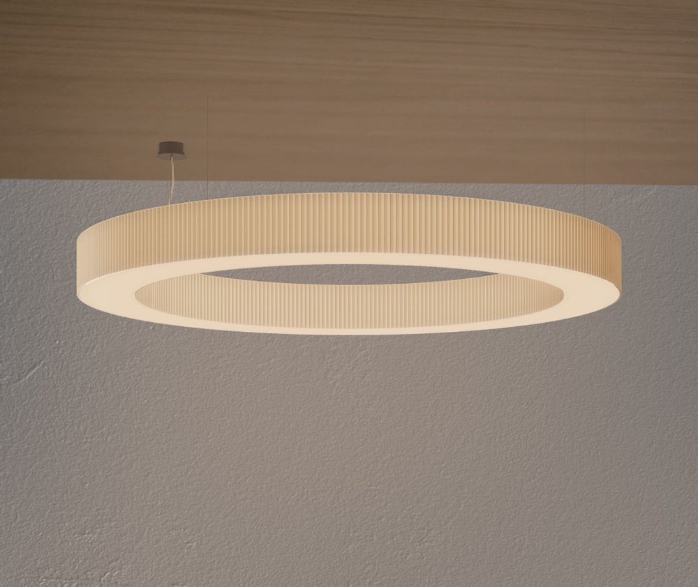 Hanging lights - R2 Big Suspension Pleated Lampshade Exclusive Handmade in Italy - LIGHTINUP