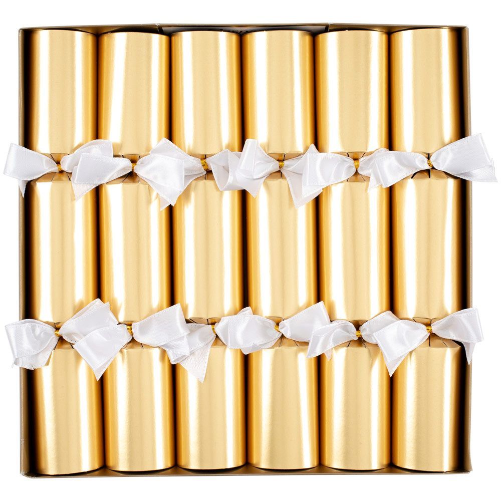Everyday plates - Solid Gold Celebration Crackers - 6 Per Box - CASPARI