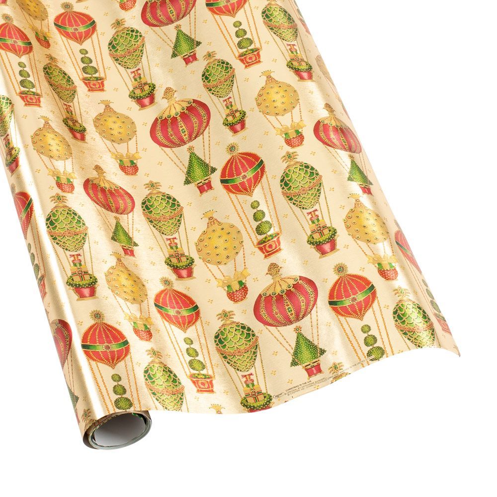 Other Christmas decorations - Christmas in the Air gift wrap with gold foil. - CASPARI