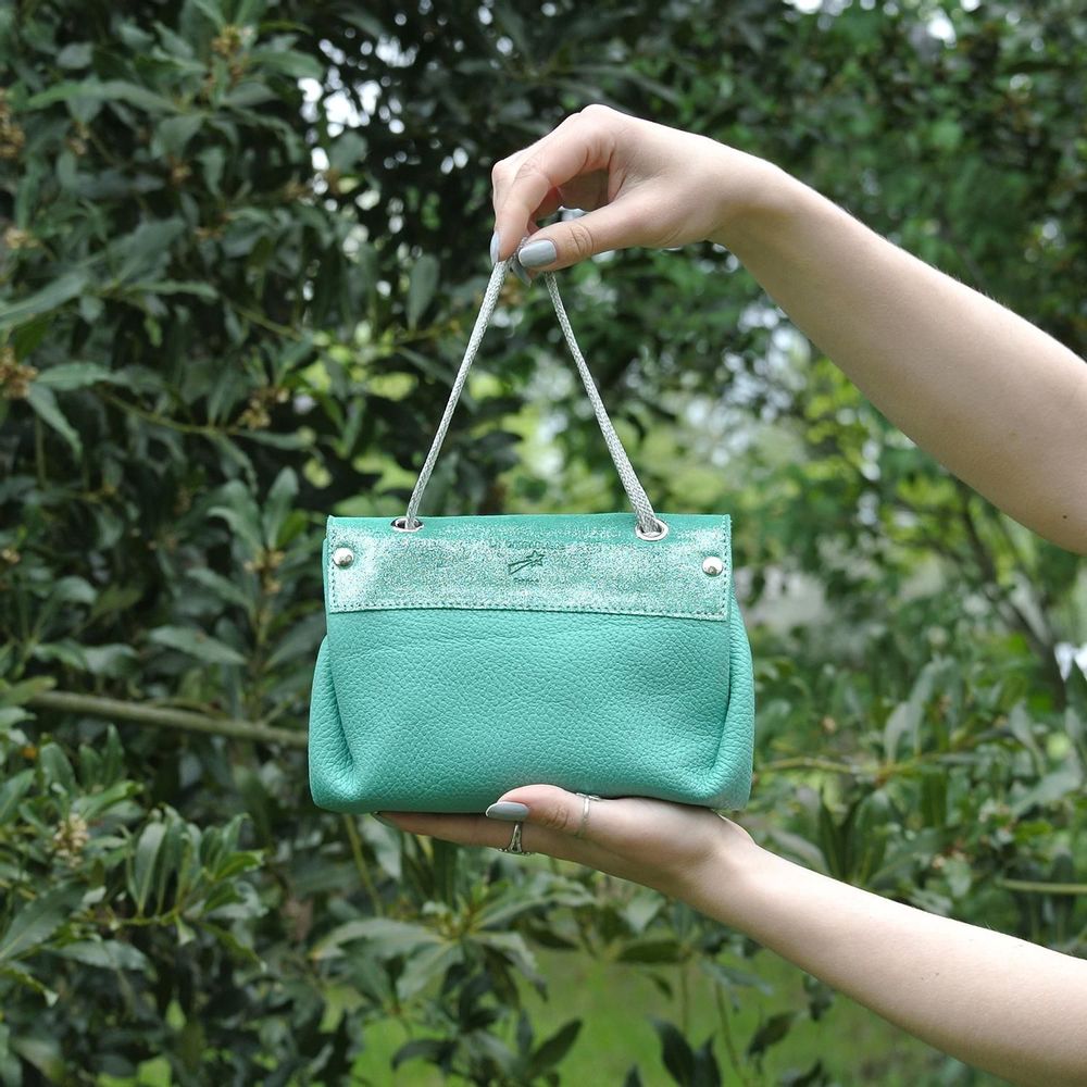 Bags and totes - Small Glitter Leather Accordion Bag - LA CARTABLIÈRE