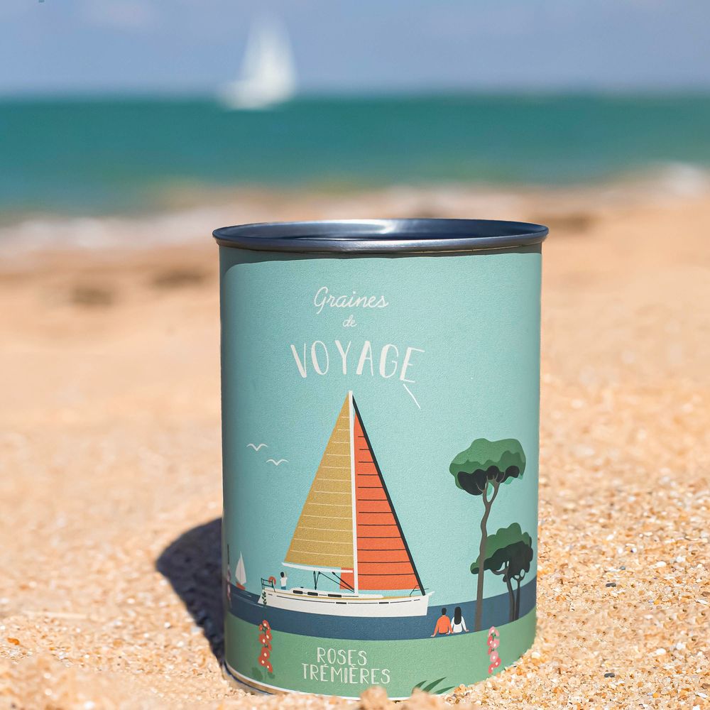 Decorative objects - Sowing kit\" Voyage\” - Hollyhock Seeds - MAUVAISES GRAINES