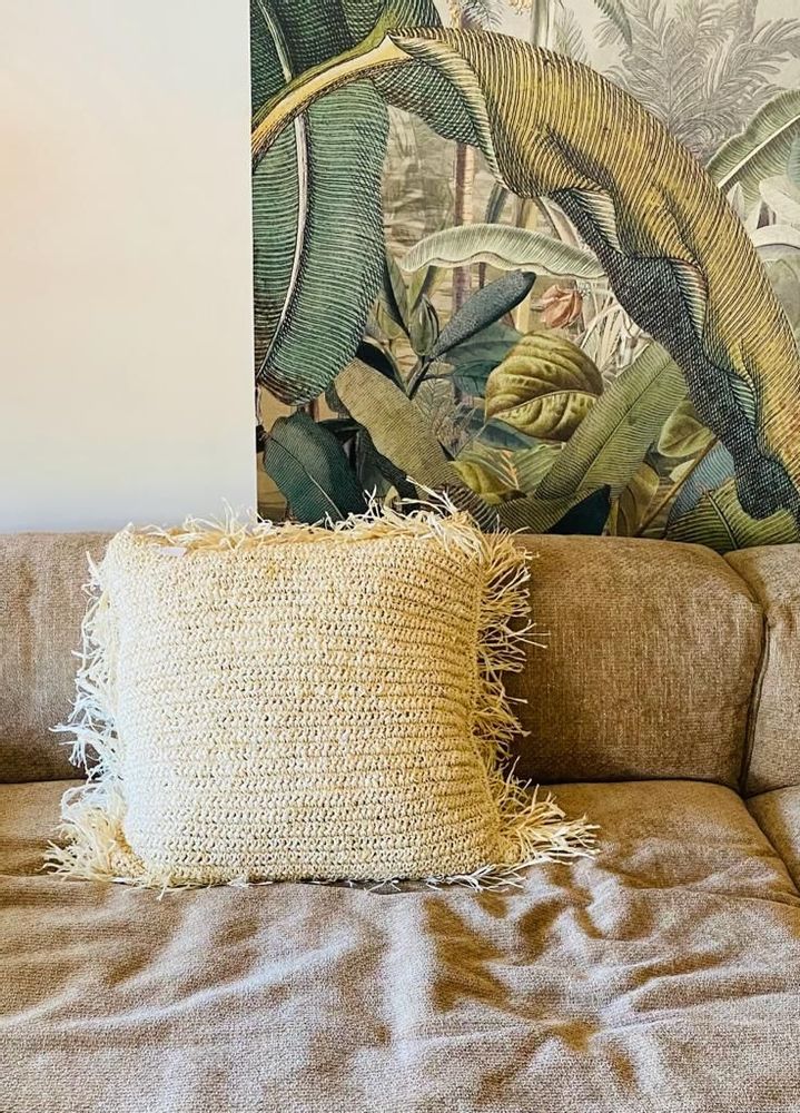 Coussins textile - Coussins Sisal carrés - Set de 4 (Bali) - PCC1 - BALINAISA