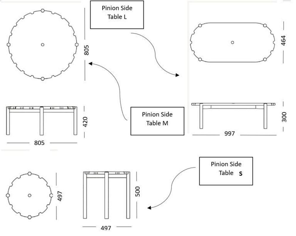 Tables basses - Tables basses Pinion - EMKO