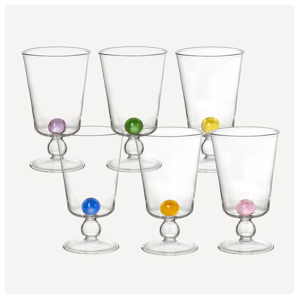 Stemware - 6 Glasses 2 Boules - India Mahdavi - WAWW LA TABLE