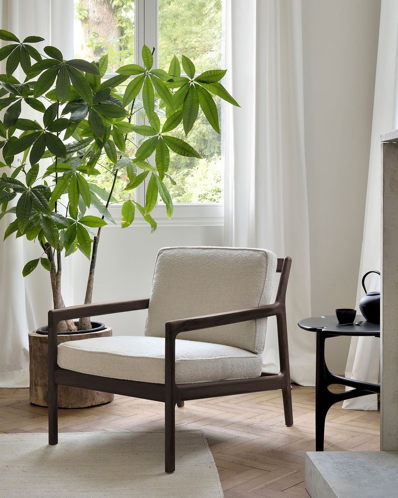 Armchairs - Jack lounge chair - Mahogany - ETHNICRAFT