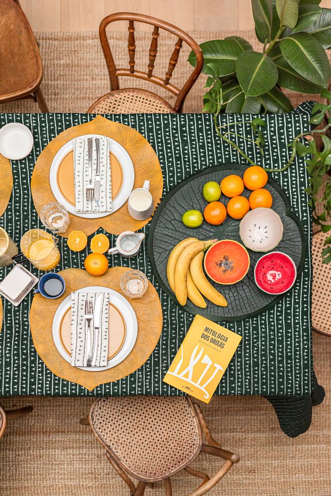 Design objects - Set de table CAPEBA Ocre - Feuille Amazonienne 100% caoutchouc naturel - SABIÁ DESIGN