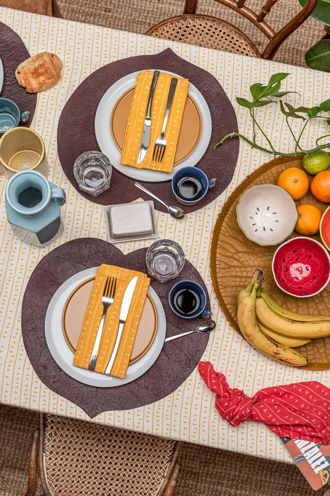 Objets design - Set de table Feuille Amazonienne CAPEBA Bordo 100% caoutchouc naturel - SABIÁ DESIGN