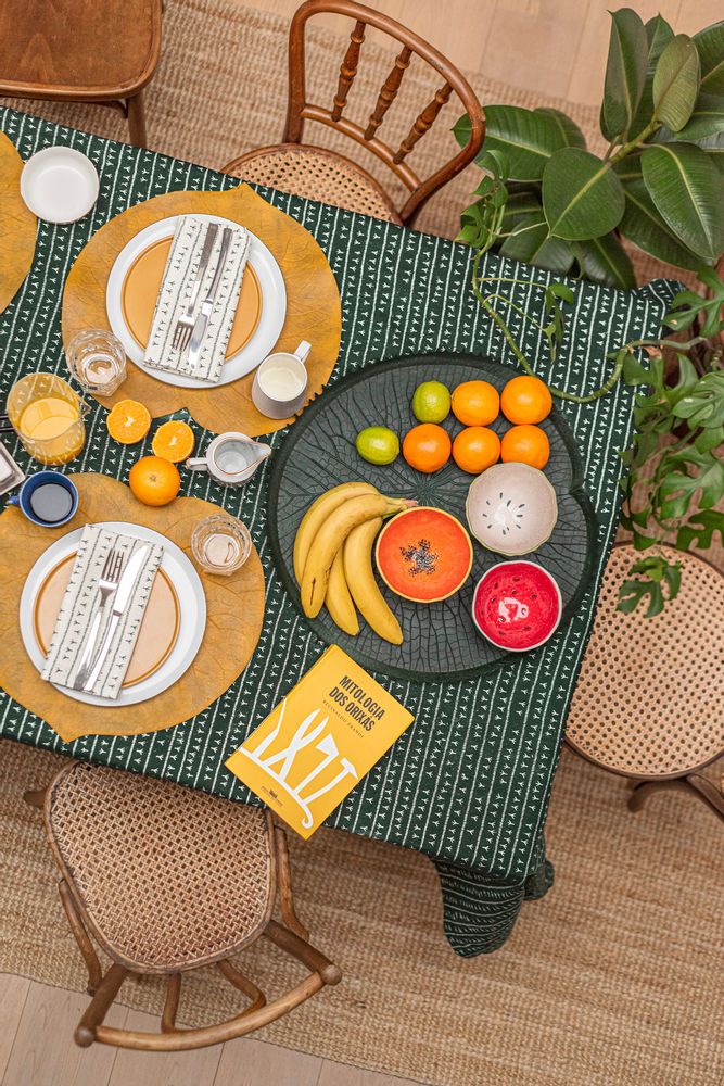 Trays - VITÓRIA RÉGIA Green Amazônia tray - 100% natural rubber craftsmanship - SABIÁ DESIGN