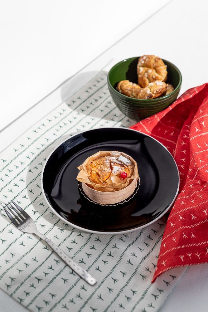 Table linen - Serviette de table (par 2) 100% lin - 45x45cm - Motif ARRASTA PÉ couleur rouge TERRA - SABIÁ DESIGN