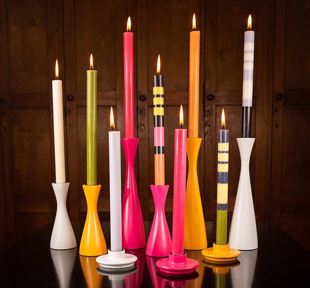 Cadeaux - British Colour Standard © - Bougies de dîner écologiques à rayures - BRITISH COLOUR STANDARD©