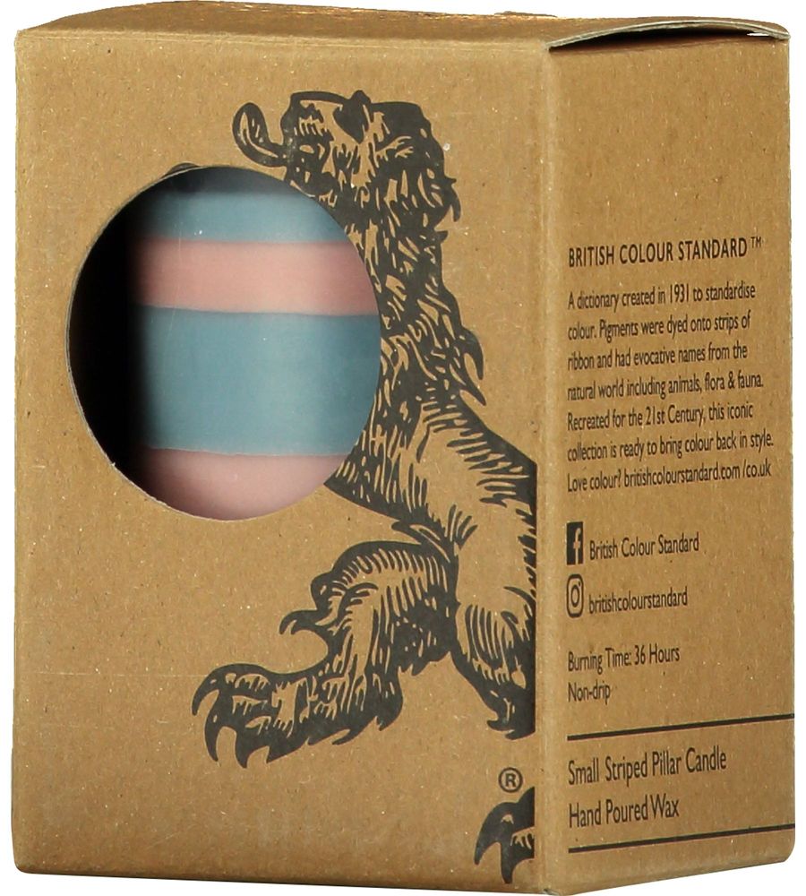 Gifts - British Colour Standard © - Striped & Solid Colour Pillar Candles - BRITISH COLOUR STANDARD©