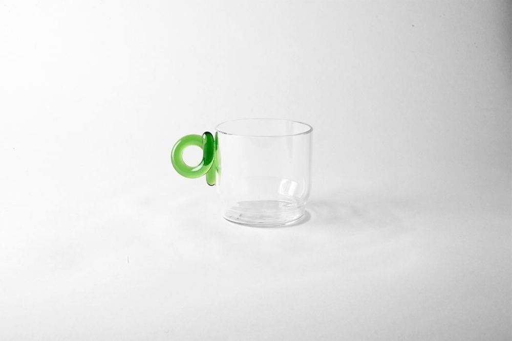 Tea and coffee accessories - Tea Time - Glass Cup Spiral Handle. - AND JACOB