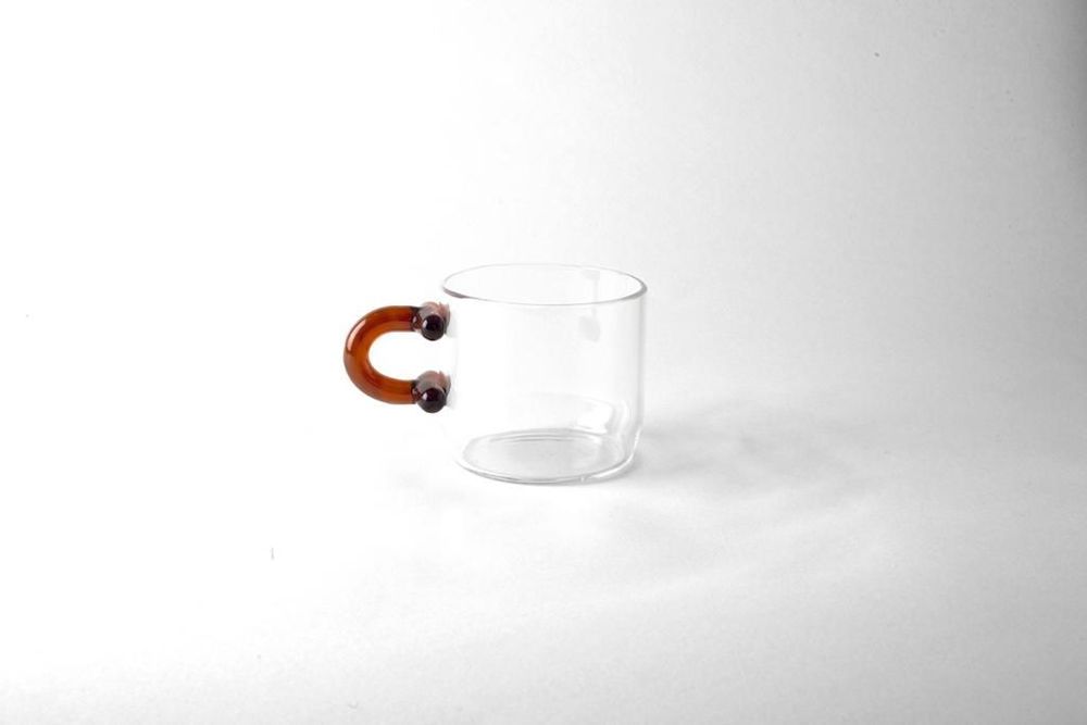 Tea and coffee accessories - Tea Time - Glass Cup Spiral Handle. - AND JACOB