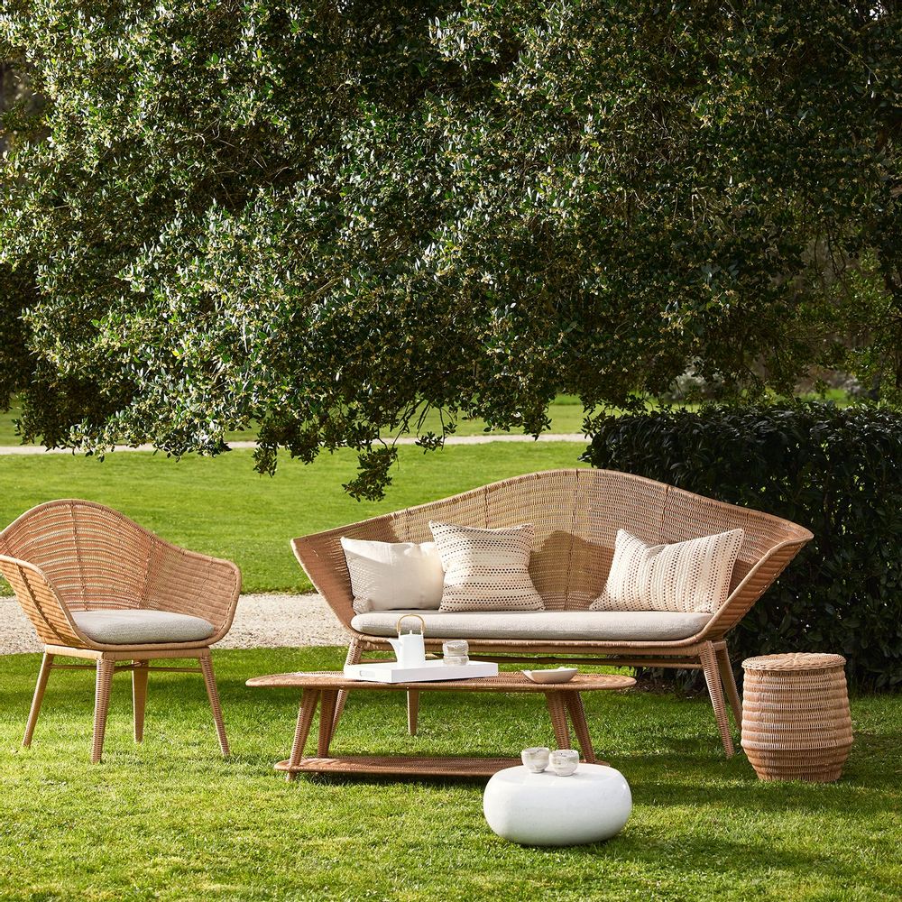 Lawn sofas   - Synthetic wicker bench Sillage - CFOC