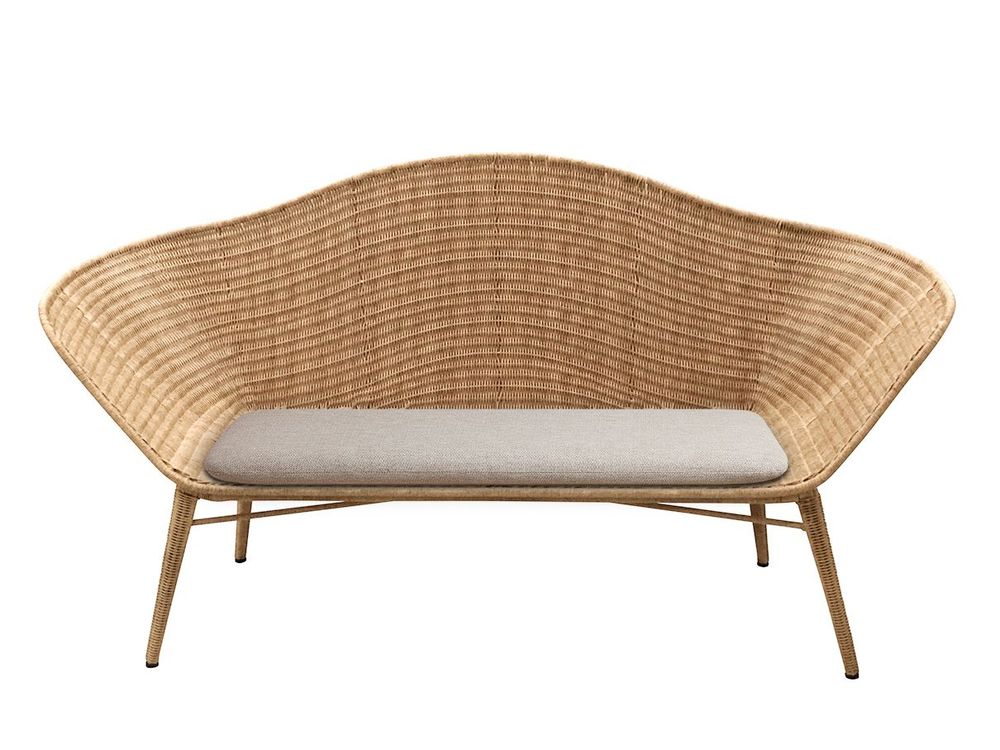Lawn sofas   - Synthetic wicker bench Sillage - CFOC