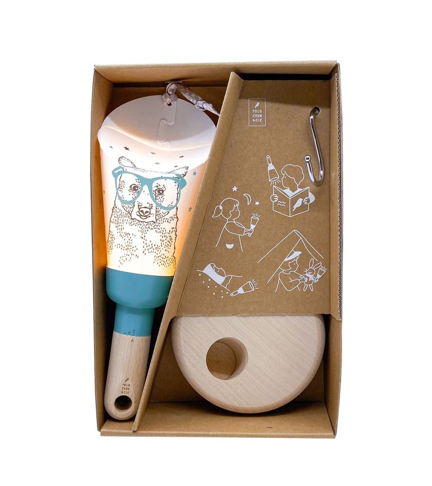 Decorative objects - Nomad Lamp Box “Passe-Partout” Bear with Spectacles - MAISON POLOCHON