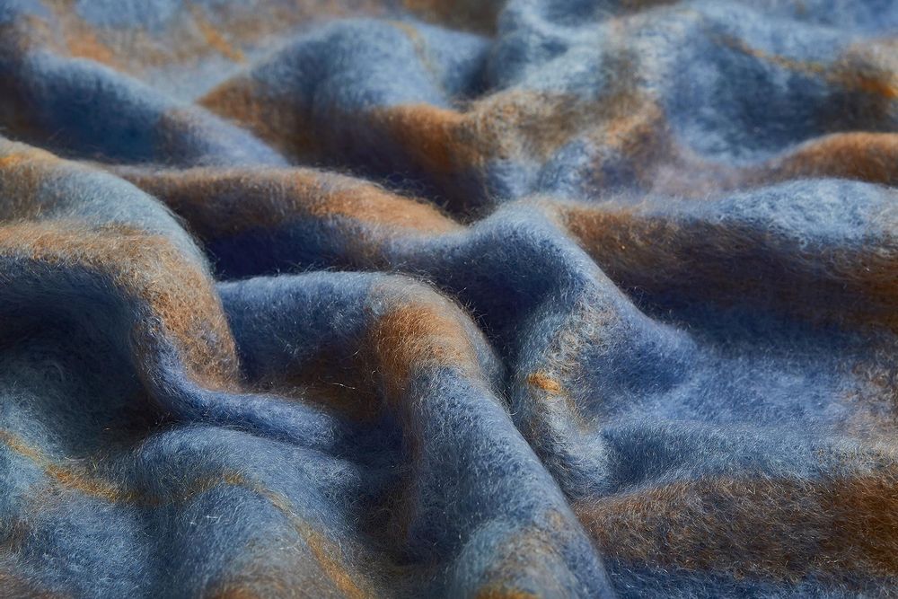Throw blankets - Bluebird Mohair Throw Blanket. - CUSHENDALE