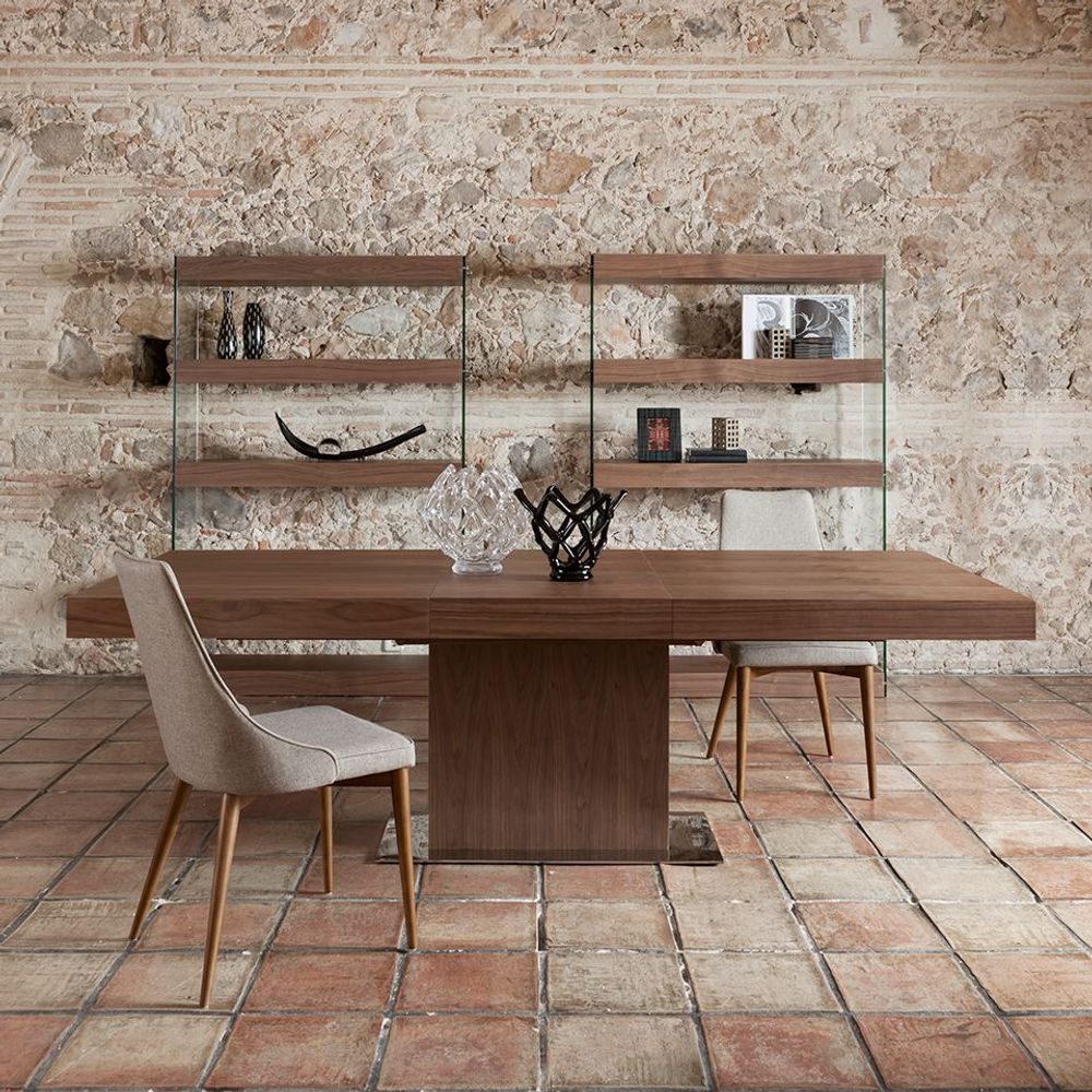 Dining Tables - Walnut extendable dining table - ANGEL CERDÁ