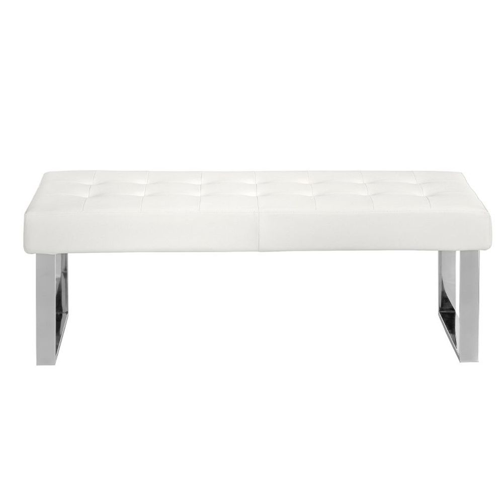 Bancs - Tabouret en similicuir blanc - ANGEL CERDÁ