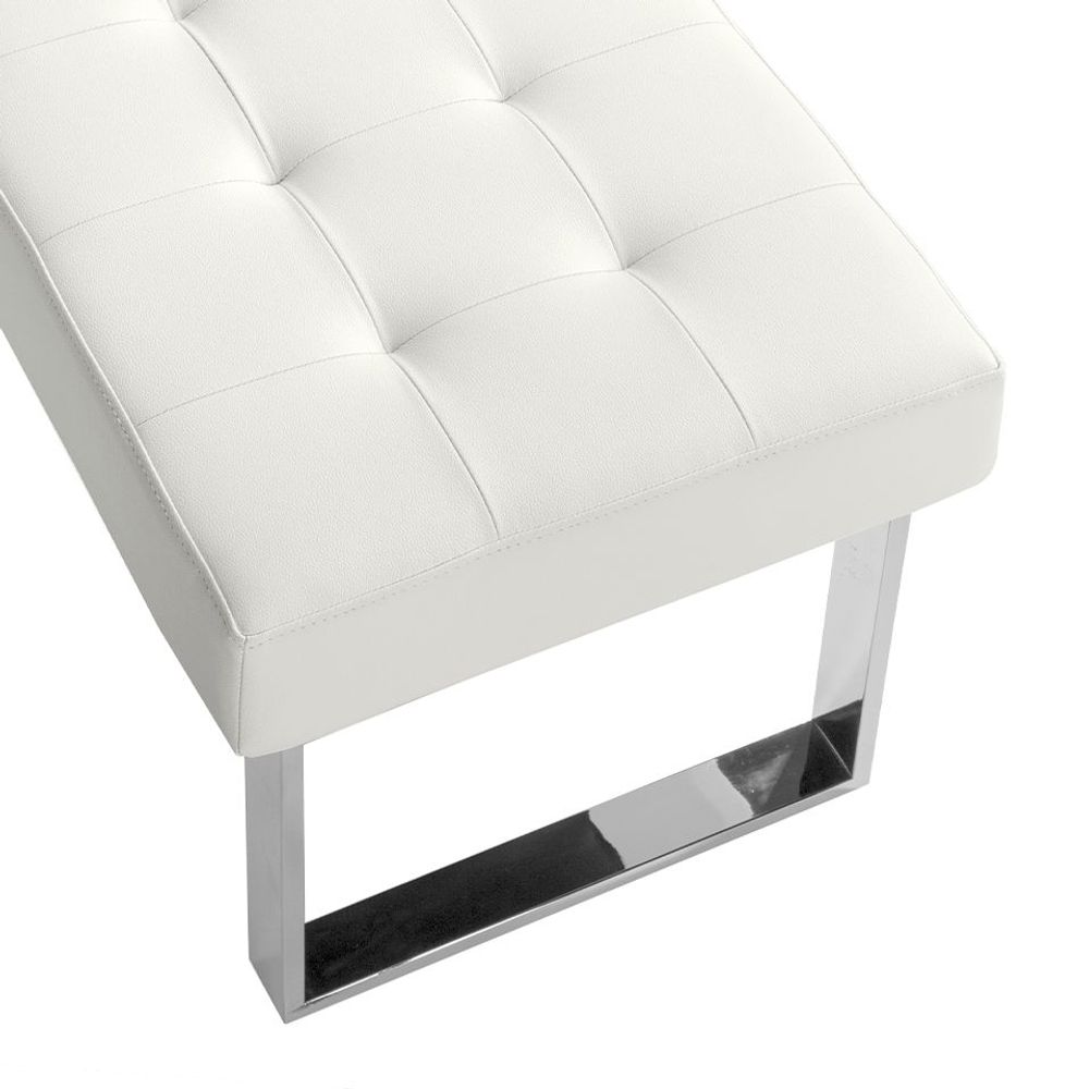 Bancs - Tabouret en similicuir blanc - ANGEL CERDÁ
