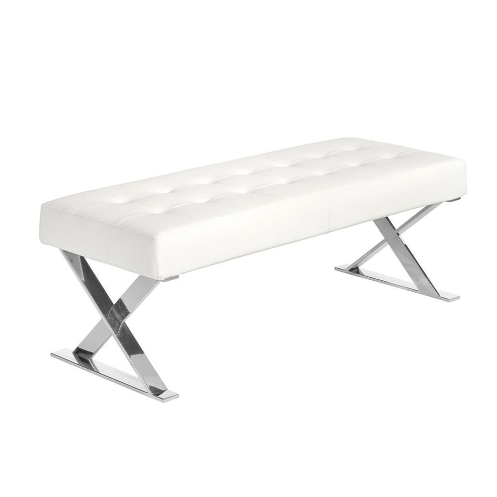 Bancs - Tabouret en similicuir blanc - ANGEL CERDÁ