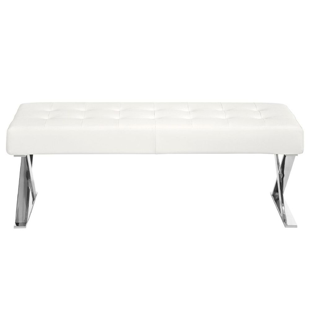 Bancs - Tabouret en similicuir blanc - ANGEL CERDÁ