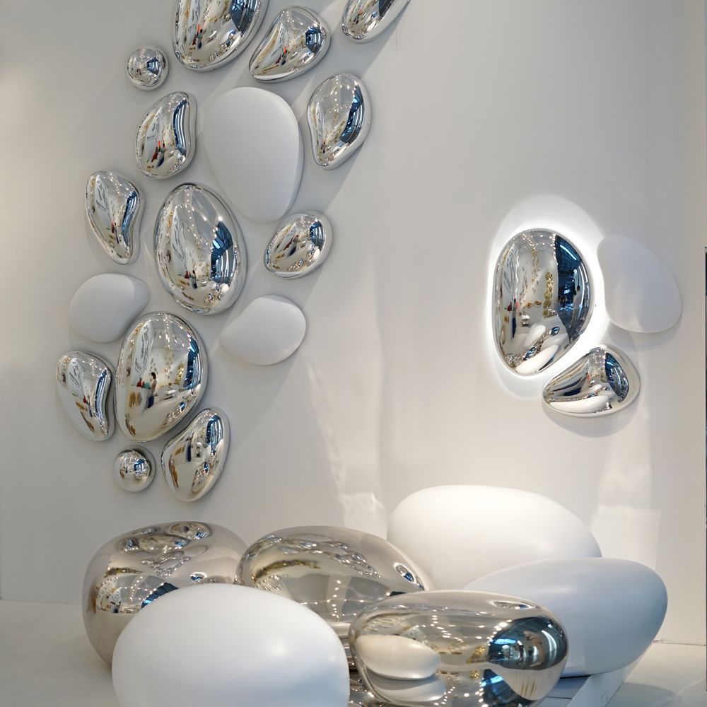 Design objects - DROPS wall decoration - FUORILUOGO CHROME DESIGN