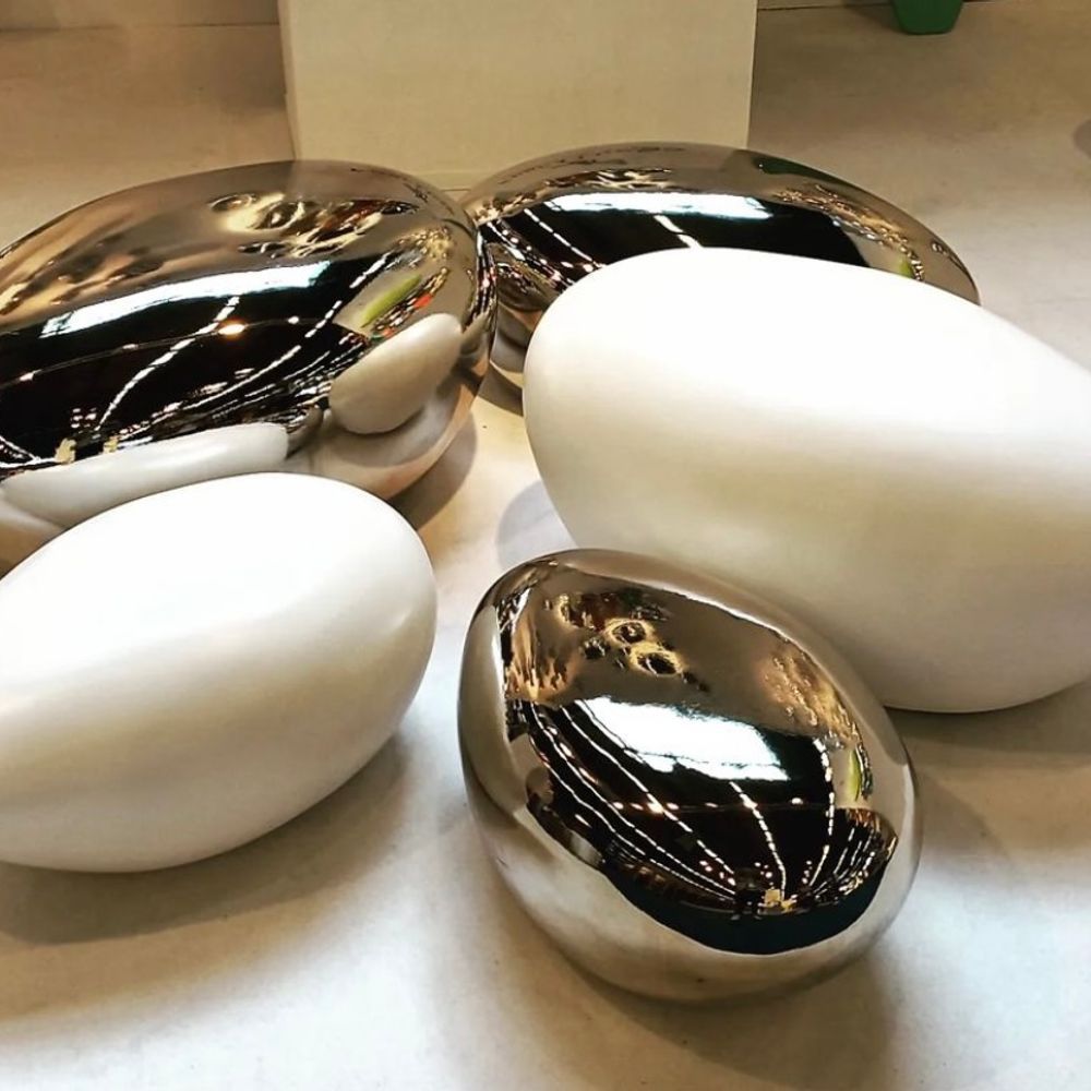 Design objects - PEBBLE SEAT - FUORILUOGO CHROME DESIGN