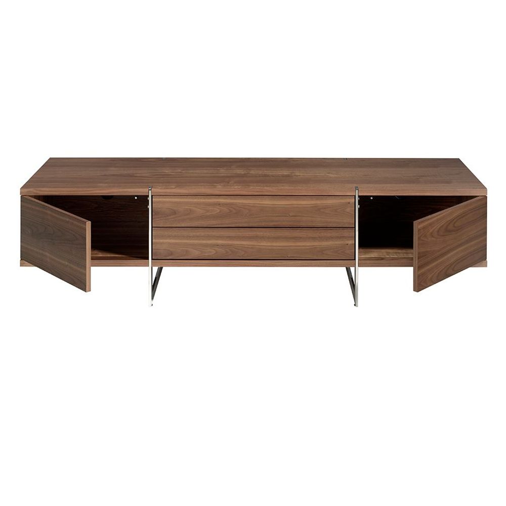 Sideboards - Walnut TV cabinet with steel legs - ANGEL CERDÁ