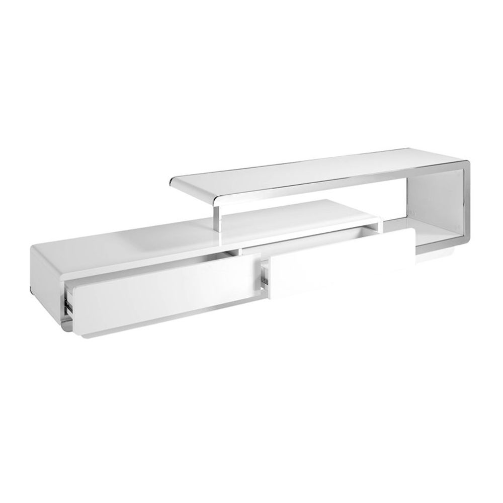 Sideboards - White and steel TV cabinet - ANGEL CERDÁ