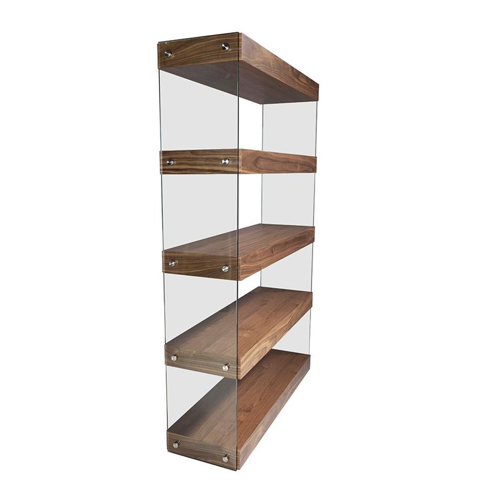 Mobilier et rangements pour bureau - Bibliothèque en noyer et verre - ANGEL CERDÁ