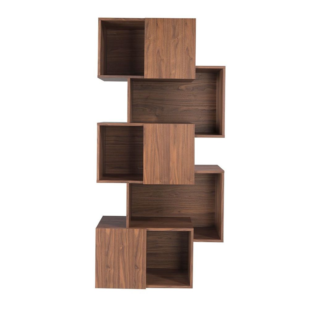 Office furniture and storage - Walnut wood shelving unit with doors - ANGEL CERDÁ