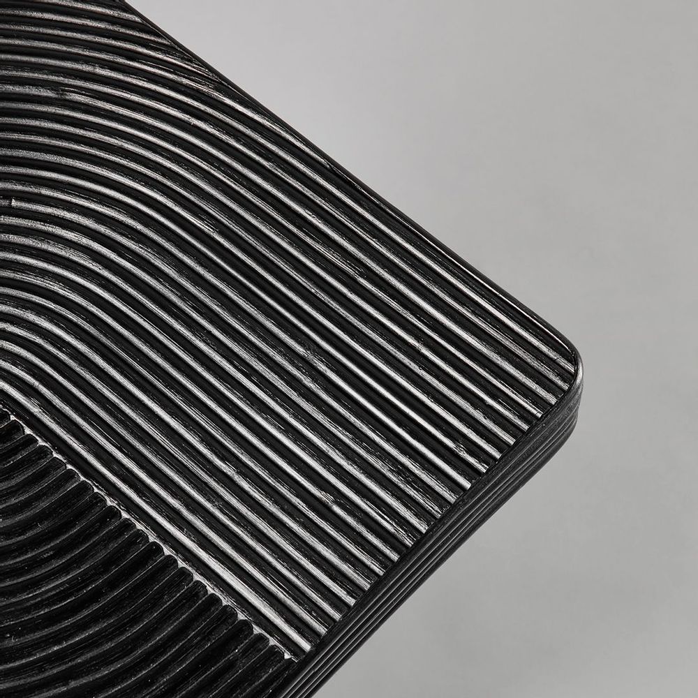 Decorative objects - Wabi rectangular wood and black rattan coffee table - CFOC