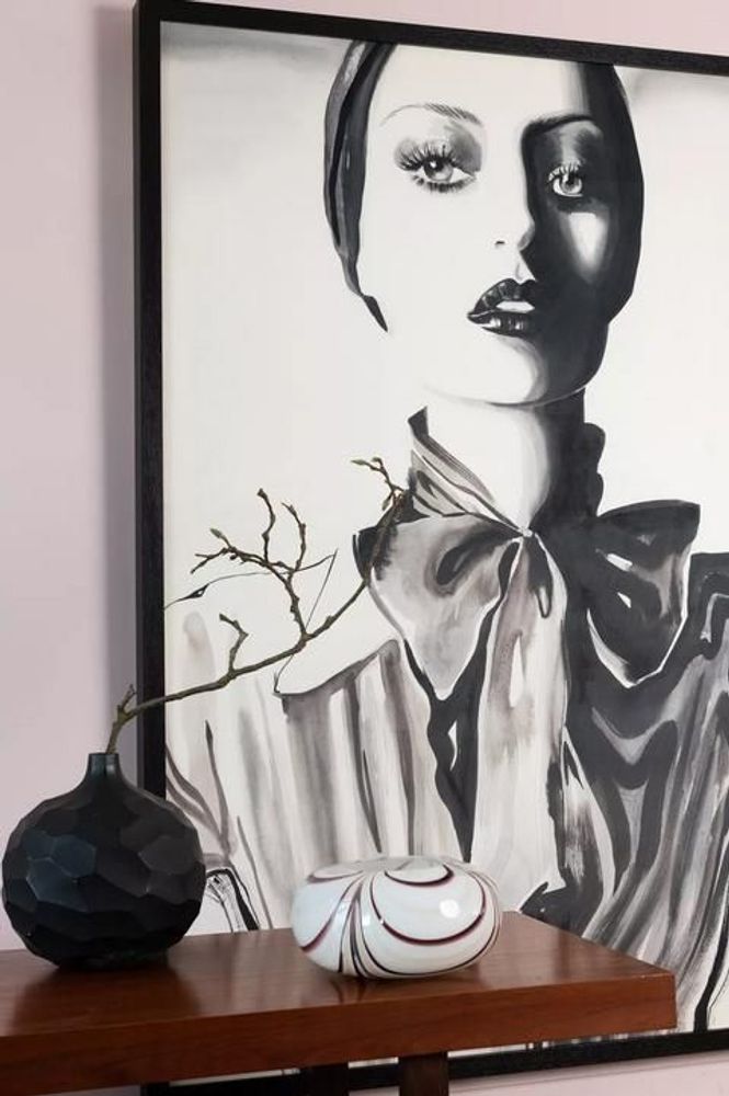 Autres décorations murales - Velvet Decopanels Margot Black and White - MONDILAB