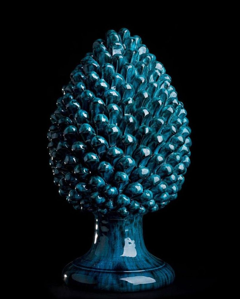 Objets de décoration - POMME DE PIN EN CÉRAMIQUE - DÉCORATIONS ARTISANALES SICILIENNES - MAISON GALA