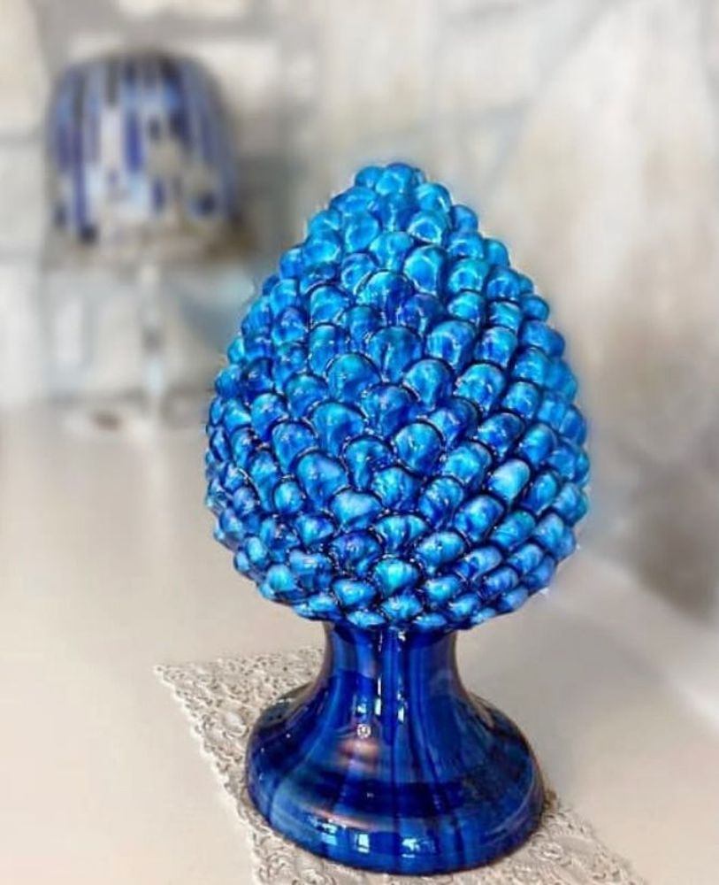 Objets de décoration - POMME DE PIN EN CÉRAMIQUE - DÉCORATIONS ARTISANALES SICILIENNES - MAISON GALA