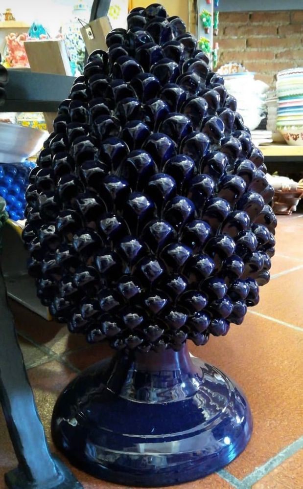 Objets de décoration - POMME DE PIN EN CÉRAMIQUE - DÉCORATIONS ARTISANALES SICILIENNES - MAISON GALA