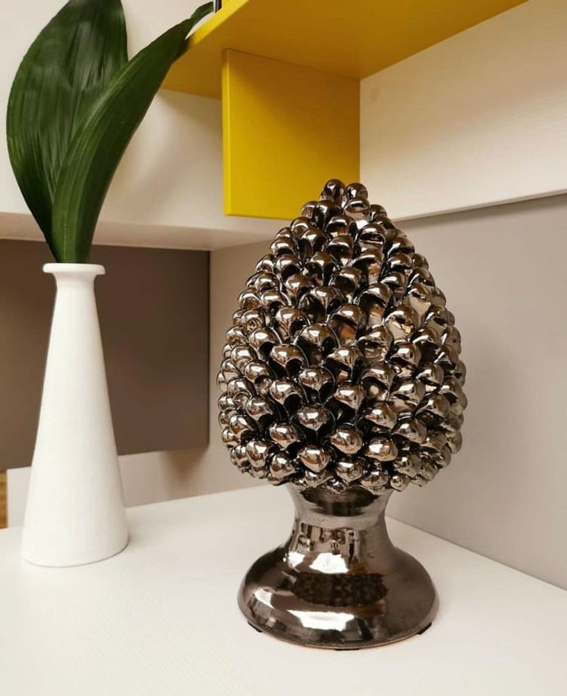 Objets de décoration - POMME DE PIN EN CÉRAMIQUE - DÉCORATIONS ARTISANALES SICILIENNES - MAISON GALA