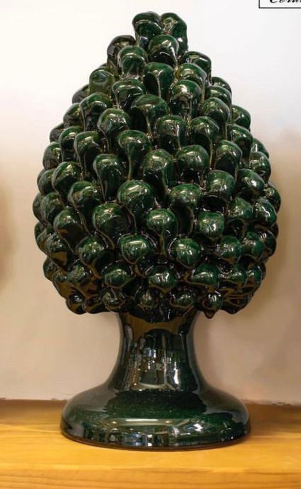 Objets de décoration - POMME DE PIN EN CÉRAMIQUE - DÉCORATIONS ARTISANALES SICILIENNES - MAISON GALA