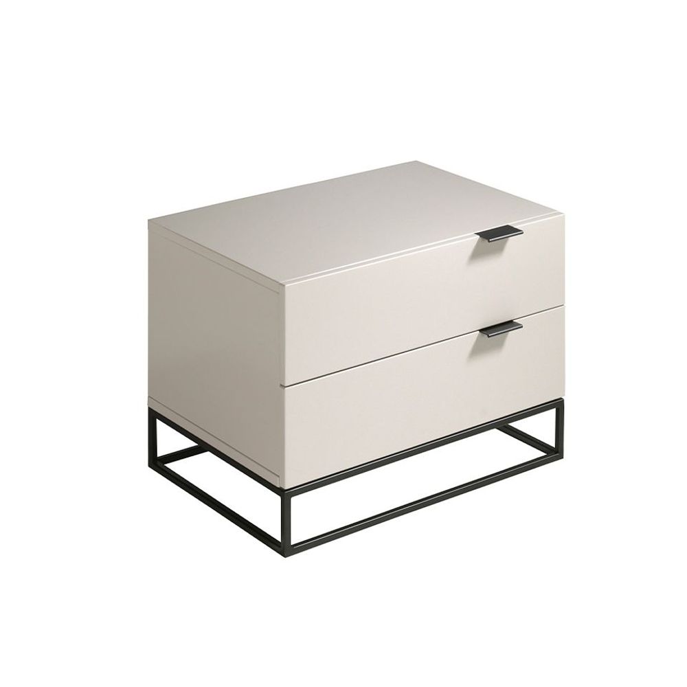 Night tables - Bedside table black steel legs - ANGEL CERDÁ