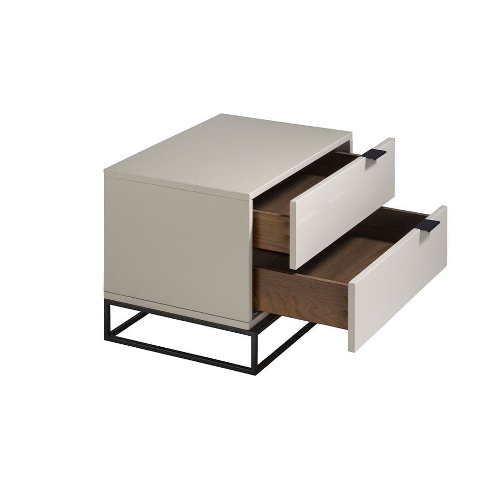 Night tables - Bedside table black steel legs - ANGEL CERDÁ