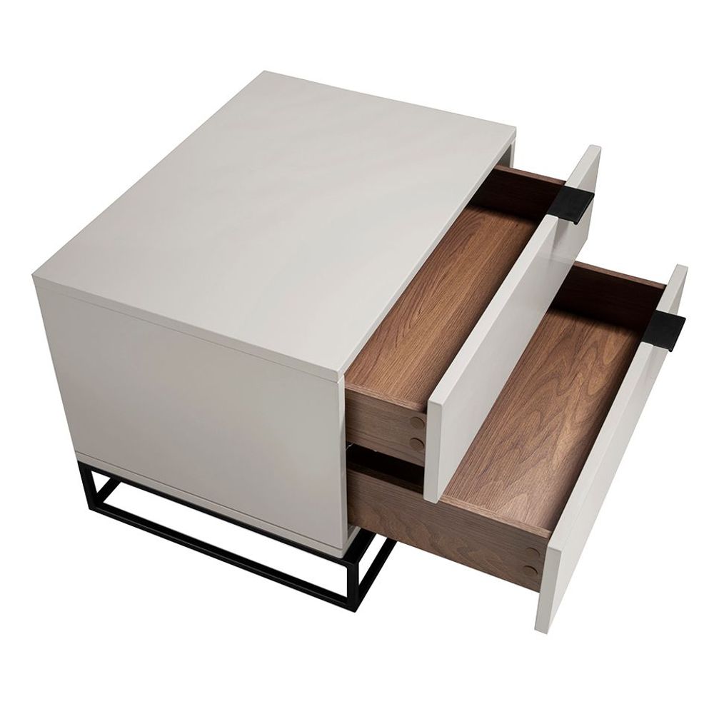 Night tables - Bedside table black steel legs - ANGEL CERDÁ