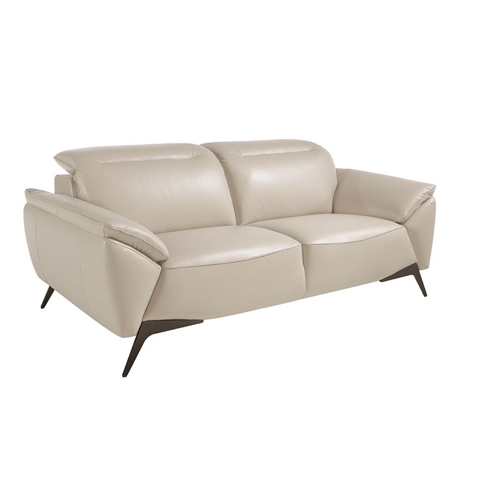 Sofas - 2 seater sofa upholstered in Taupe Grey leather - ANGEL CERDÁ